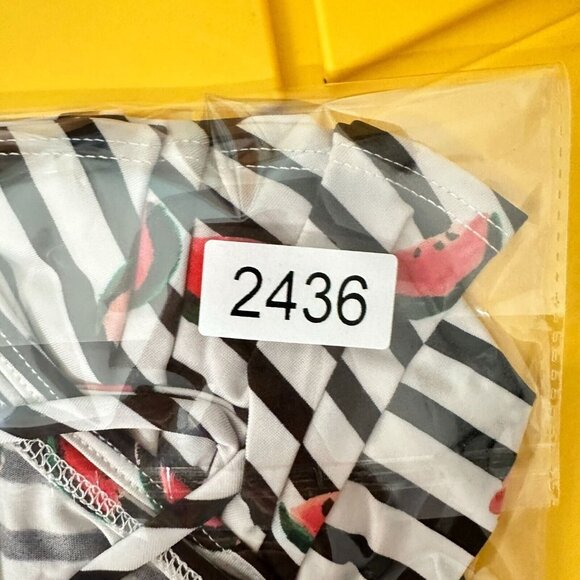 Dot Dot Smile Watermelon Black White Stripes Girls Toddler Dress Rare Unicorn 2T - Picture 6 of 7